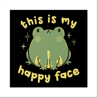 This Is My Happy Face Funny Frog by Tobe Fonseca Posters and Art